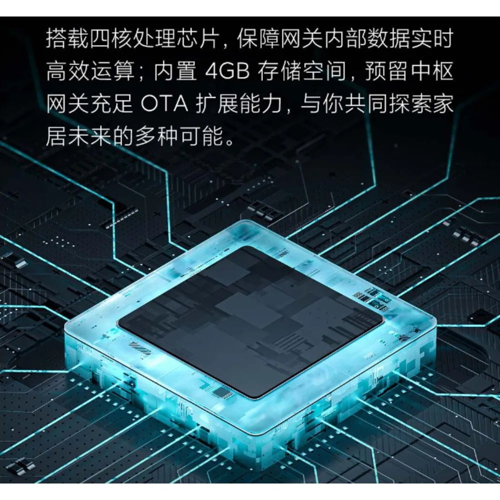 Xiaomi Smart Central Hub Mijia Gateway 4 WIFI Bluetooth Mesh Hub 5GHz 10/100Mbps Smart Home Work With Mi Home APP