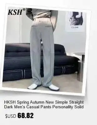 HKSH Summer Men's Workwear Shorts Trendy Brand Ins High Street Loose Outerwear Knee-length Pants Trendy Straight Pockets HK0673