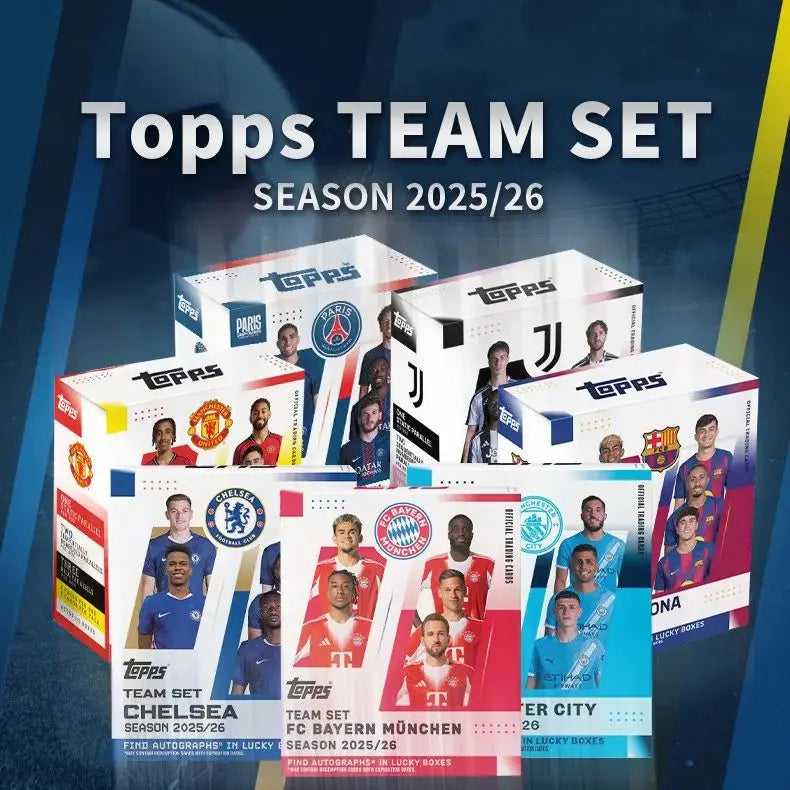 25-26 Topps Team Set Football Team Sports Trading Card Collectible Card Real Madrid Boys Designer Toys Surprise Holiday Gift
