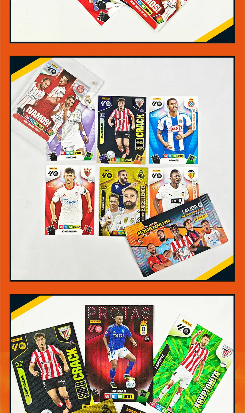 Panini 2025-26 La Liga Adrenalyn XL Full Box Official Licensed LaLiga Soccer Trading Cards Game Collection Cards Gift Toys