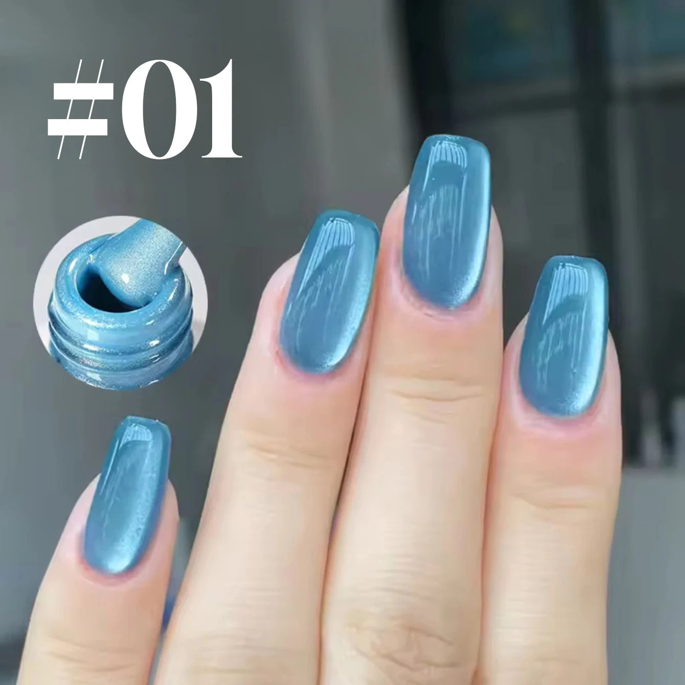 12ML 1-21pcs Toe Selling Whitening Glass Bead Cat Eye Gel Nail Polish Black Nails Nail Art Grey Cat Eye Nail Polish Cute Nails
