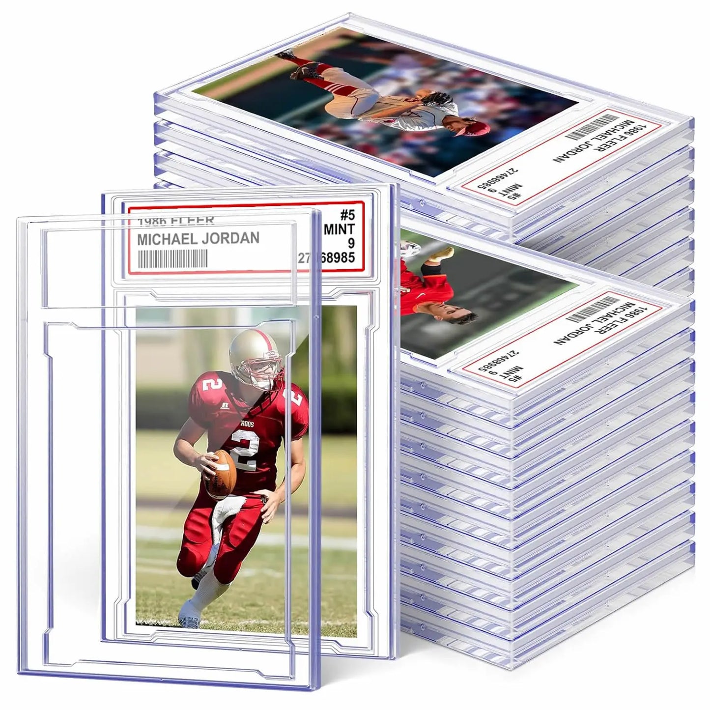 Game Card Holder Trading Graded Cards Protectors Hard Plastic Label Position Fit Display Slab Baseball Sports Yugioh Standard
