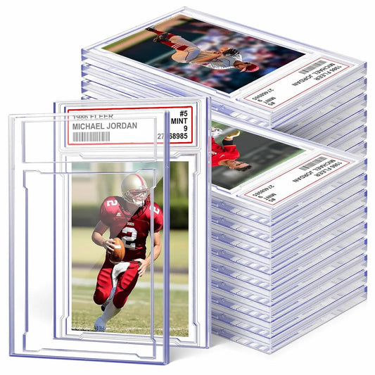 Game Card Holder Trading Graded Cards Protectors Hard Plastic Label Position Fit Display Slab Baseball Sports Yugioh Standard