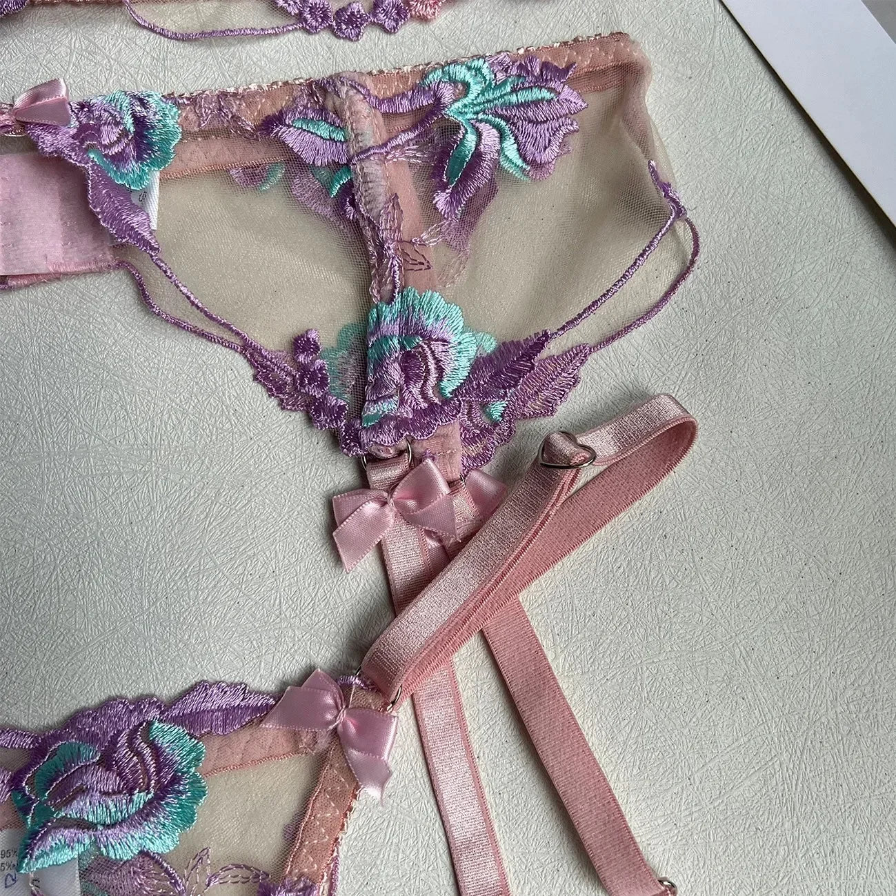 Lenceria Sexi Porno Mujer Sutiã Bordado De Renda Sutiã Tra Lenceria Set Yimunancy-Conjunto De Lingerie Bordado Floral Feminino
