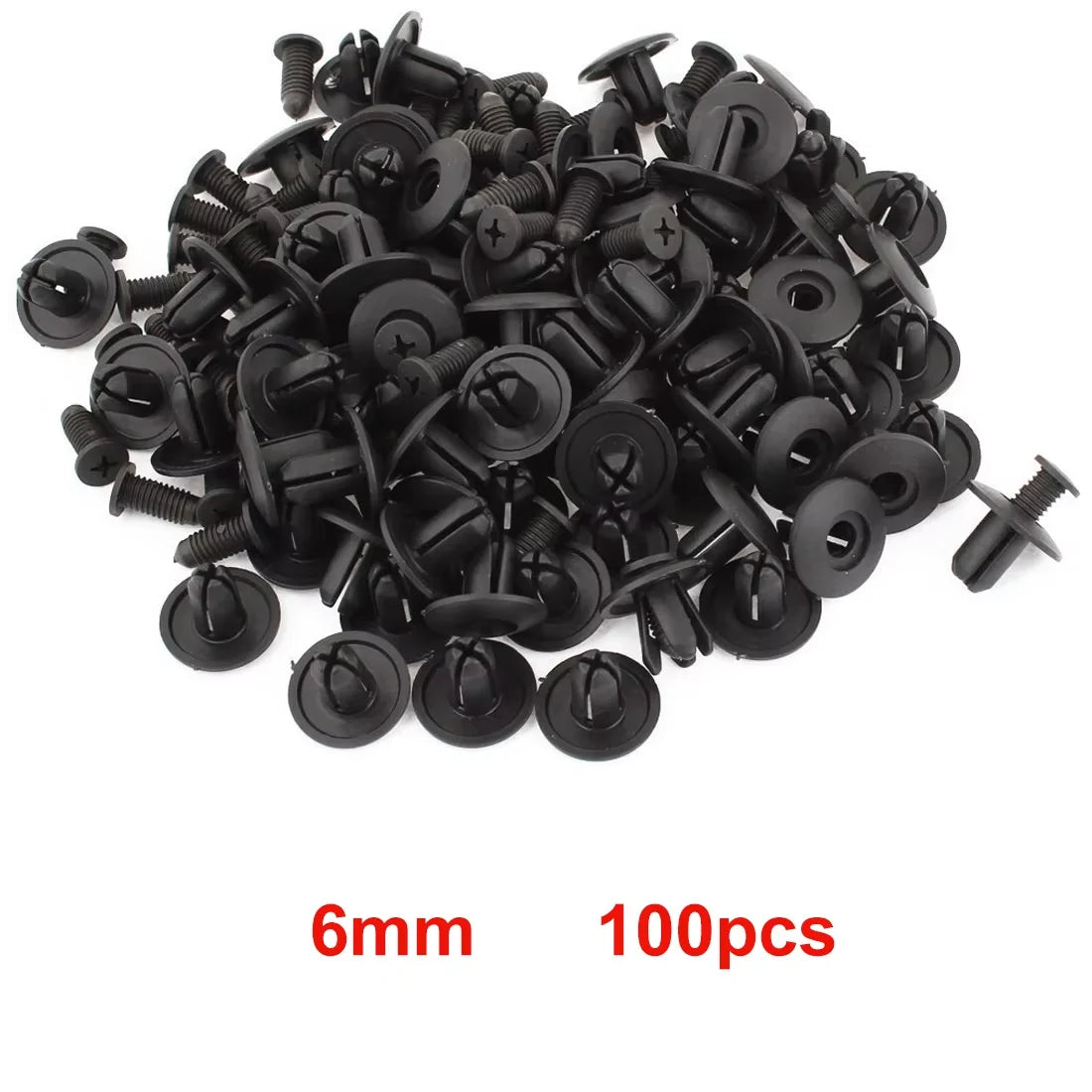 Car Plastic Rivets Fasteners 8mm/6mm Bumper Fender Screws Clips 8mm Hole Auto Push Pin Clip Accessories for Vehicle Repair
