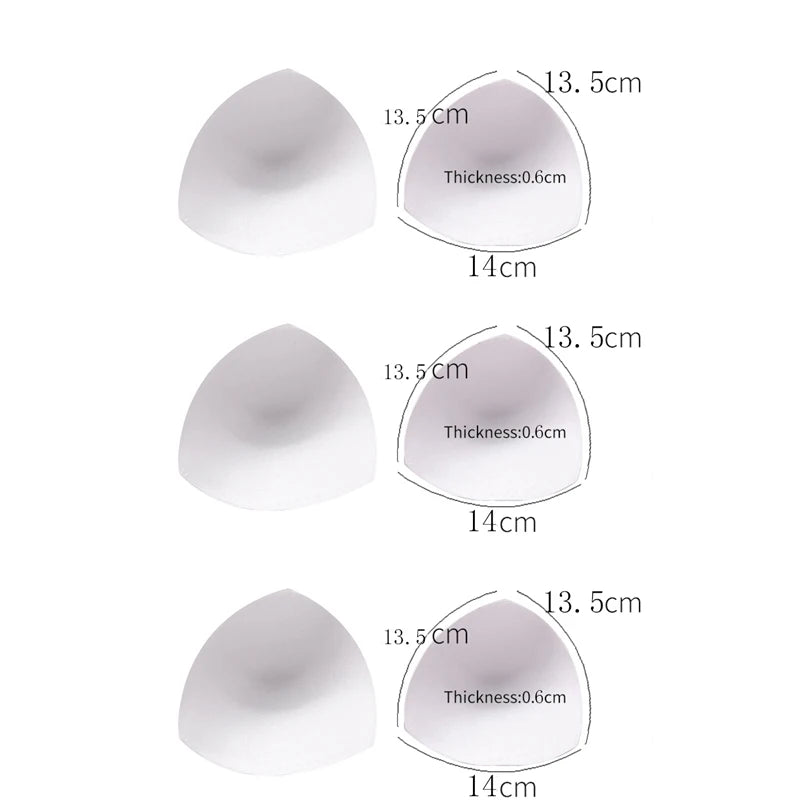 1/2/3Pair Removeable Push Up Pads Bra Pad Triangle Bra Padding Inserts Chest Cups Pads for Swimsuit Bikini Padding Intimates
