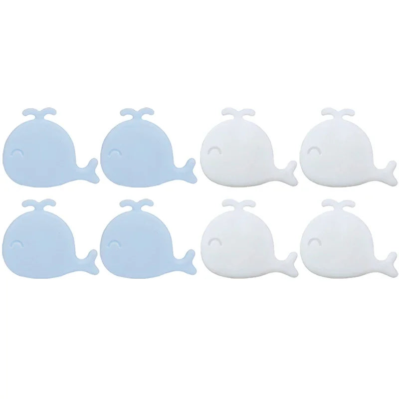 10/1Pcs Silicone Wash Basin Overflow Ring Remplacement Whale Shape Cover Bathroom Basin Trim Sink Drain Cap Overflow Ring Plug