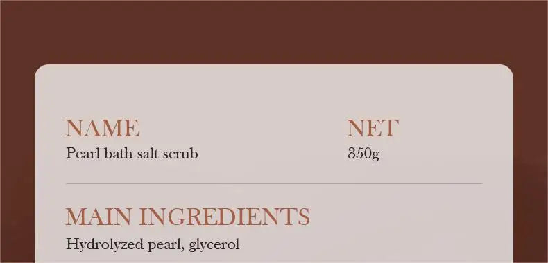 350g Body Bath Scrub, with Gentle and Fine Exfoliating Particles That Can Clean Dirt and Oil from the Skin, Improve Rough Skin Texture, Make the Skin Bright, and Give It a Silky, Smooth, and Radiant Feel - Home Care