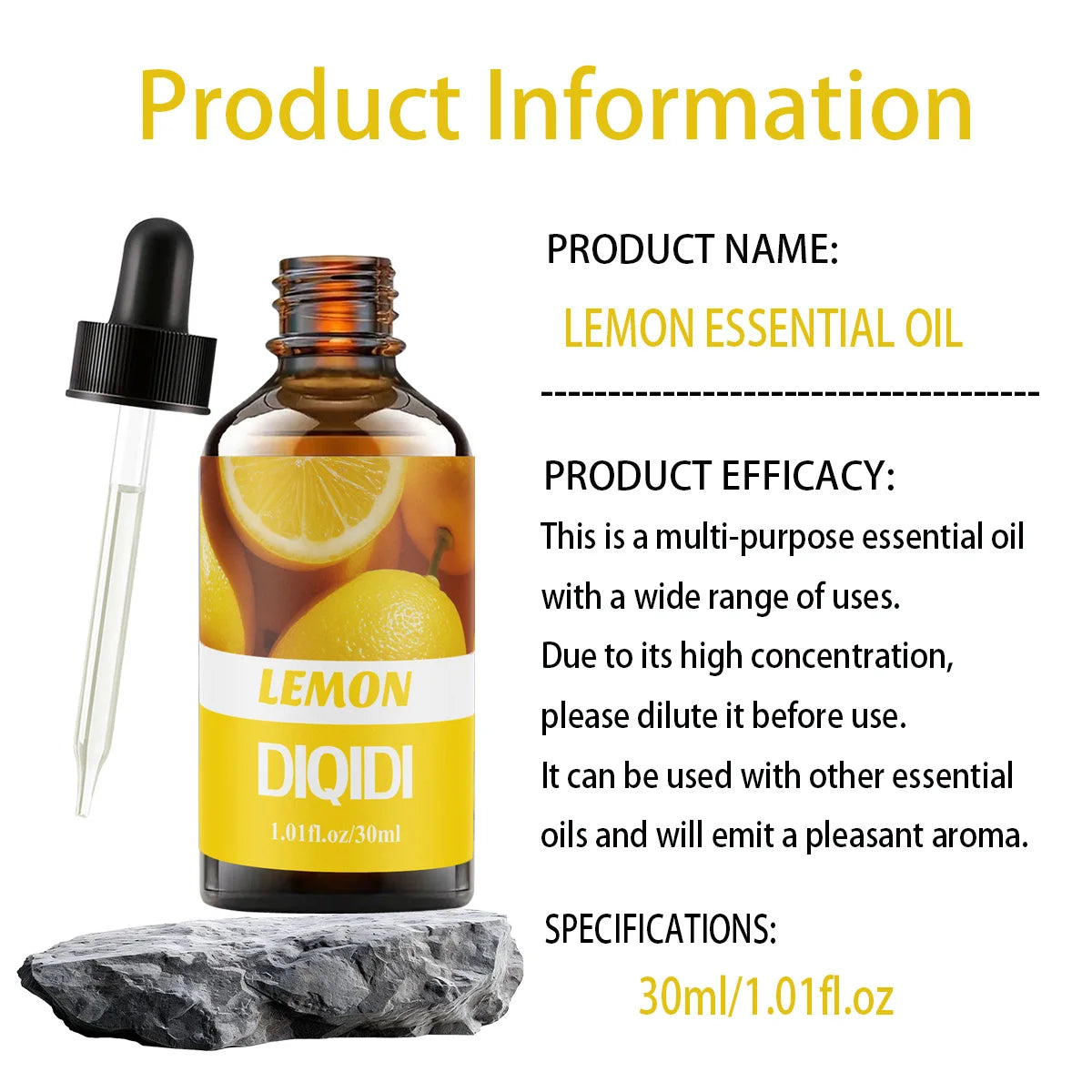 Lemon essential oil, skin care, massage, bath, spa, fragrance oil, diffuser, humidifier, home aromatherapy essential oil.