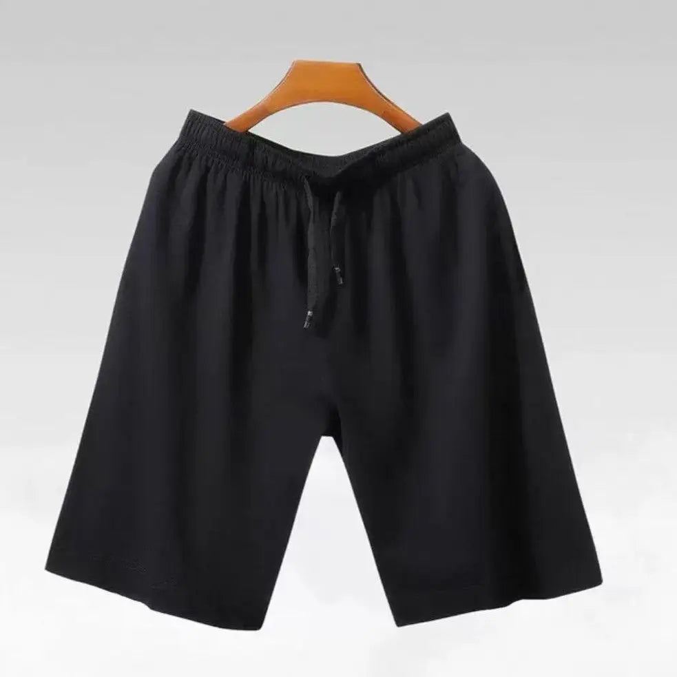 Summer Men's Shorts New Casual Loose Cotton Shorts Solid Color Comfortable and Breathable
