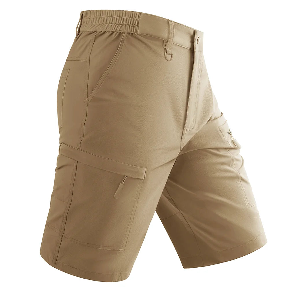 TACVASEN Waterproof Cargo Shorts Men's Summer Quick Dry Hiking Shorts Outdoor Multi-pockets Camping Training Work Shorts Man