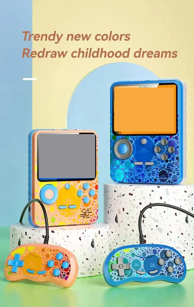 G6 Game Console 3.5 Inch Screen Handheld Portable Support 2 Players Video Gaming Machine for Kids