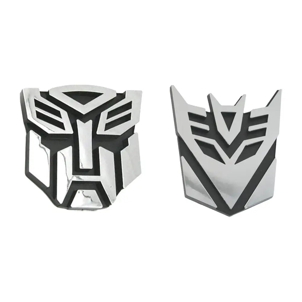 1Pcs Car Aluminum Alloy Autobots Transformers Emblem Car Body Rear Trunk Logo Stickers Side Window Decal Decoration Accessories