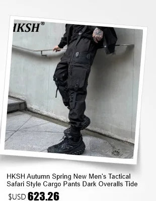 HKSH Summer Men's Workwear Shorts Trendy Brand Ins High Street Loose Outerwear Knee-length Pants Trendy Straight Pockets HK0673