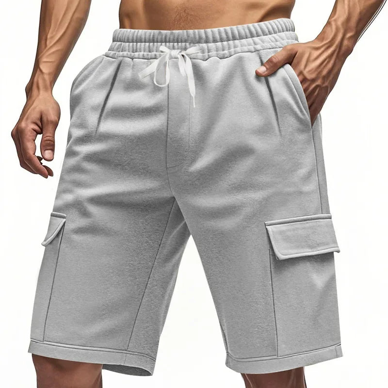 Sports five-point pants men's summer breathable and skin-friendly loose squat jogging casual multi-pocket tooling shorts
