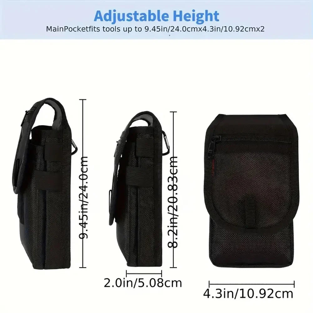 Tactical EDC Pouch Belt Holster - Multitool Organizer for Electricians Compact Tool Sleeve Tool Pouch Fits Phone Knife & Gear