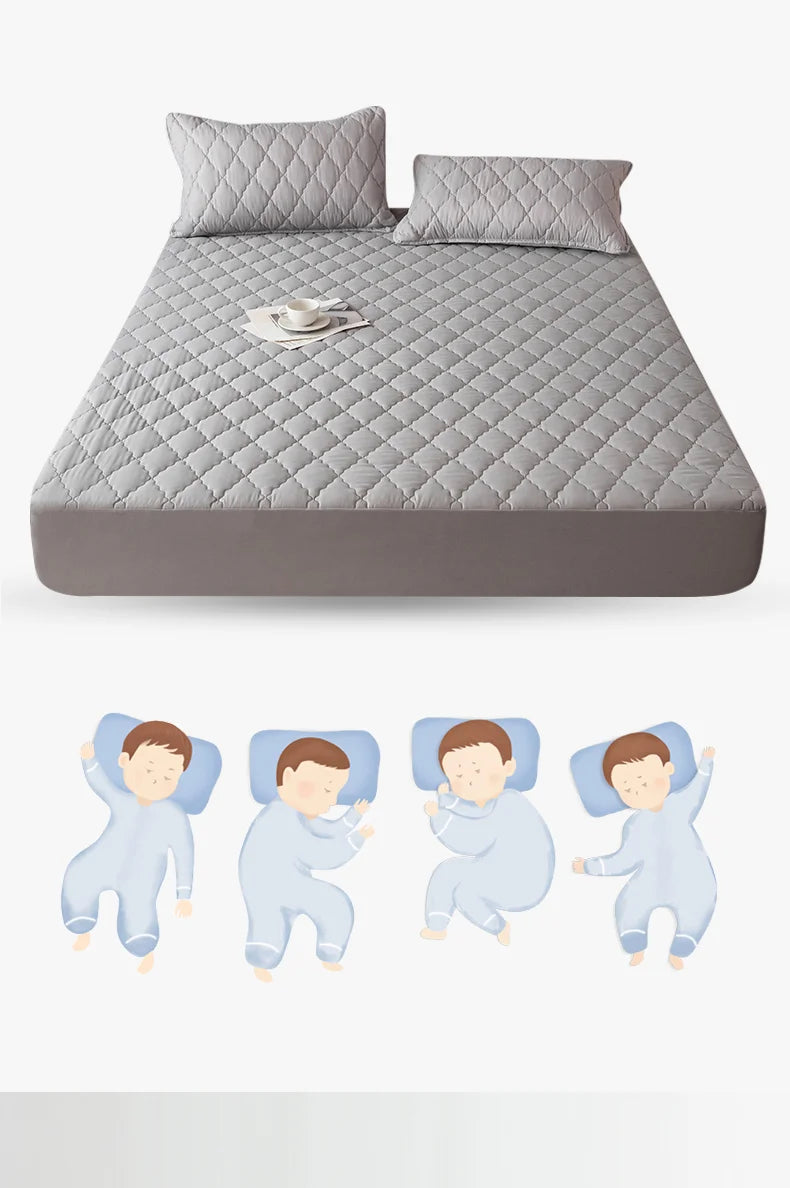Brushed Cotton Padded Waterproof Pillowcase - Single Piece / 2-Piece Set  Soft Breathable Pillow Cover for Bedroom Bed