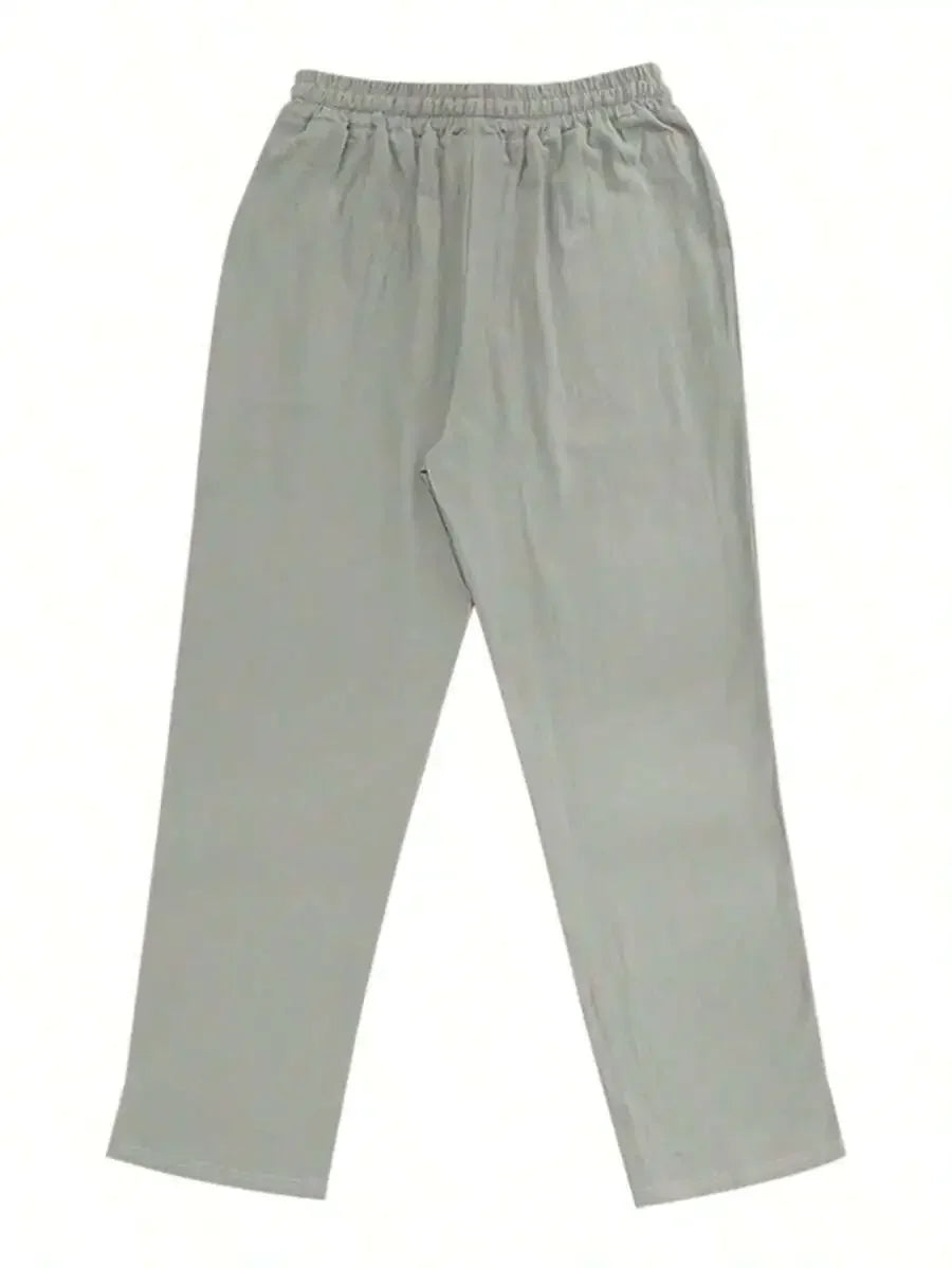 Men's Linen Wide Leg Casual Pants Are Loose Fitting, Breathable And Comfortable, Suitable For All Seasons And Versatile