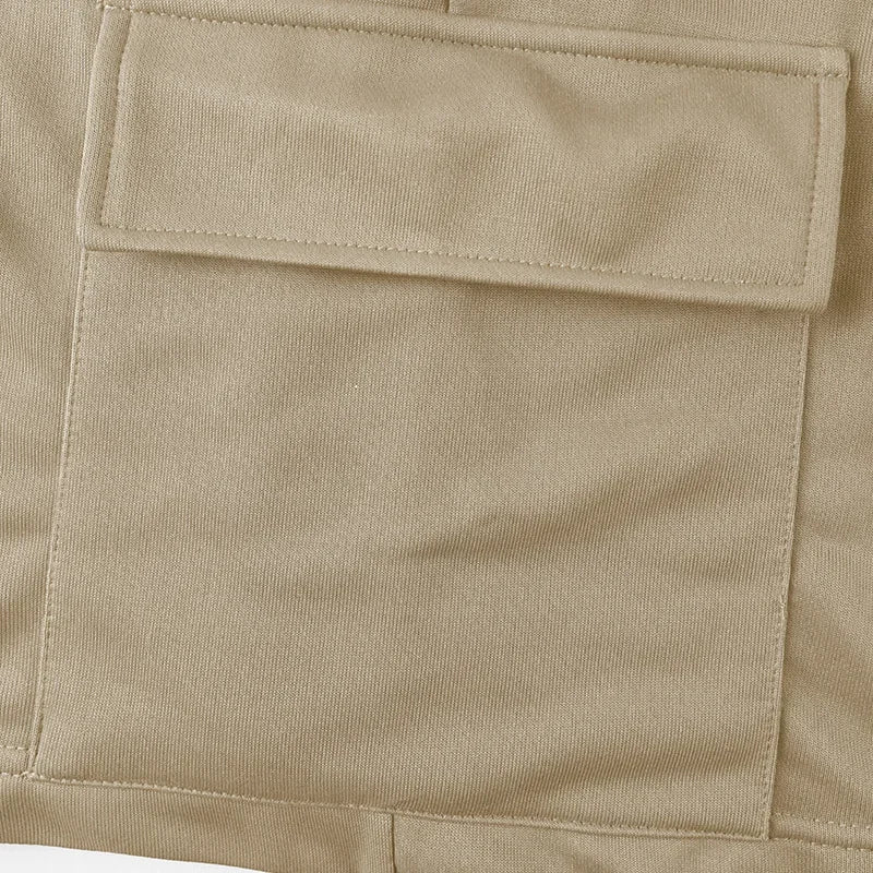 Sports five-point pants men's summer breathable and skin-friendly loose squat jogging casual multi-pocket tooling shorts