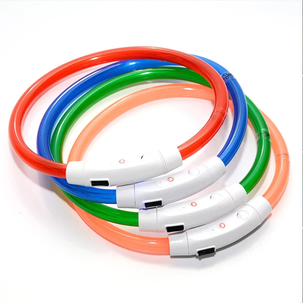 Pet dog LED collar - Dog loss prevention collar - Adjustable collar - Safe USB charging collar - Pet supplies For use at night