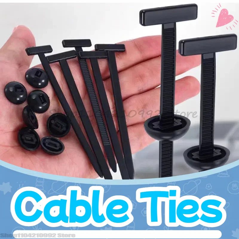 Universal Self-Locking Nylon Cable Tie Buckle Self-Locking Zip Ties Plastic Car Fasteners Car Body Fixed Clips Accessories
