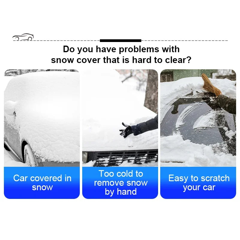 Extendable Car Snow Shovel Ice Scraper Winter Auto Windshield Cleaner Brush Detachable Broom Snow Removal Tool Accessories