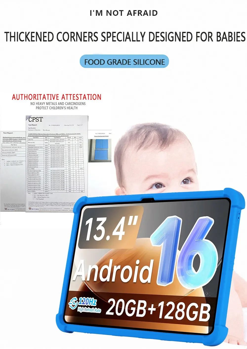 For  Teclast T65 Tablet 13.4-inch Eco-Friendly Silicone Tablet Case - Soft Shell Design, Shockproof & Durable Protection