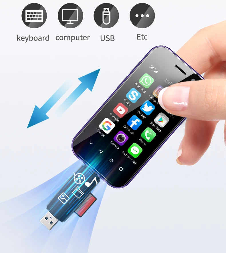 SOYES XS14 Pro Mini Smartphone Android 4G 3GB+64GB 2600mAh Face Recoginition 3.0 inch Phone Hot Sale