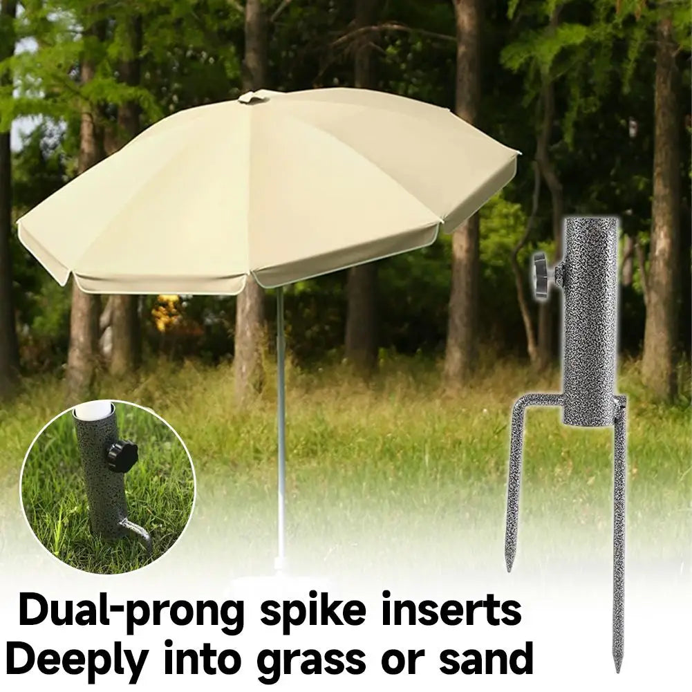Black Diamond Sun Umbrella Inserted Beach Fishing Gear Yard Umbrella Base Two Feet Nailed for Sitting