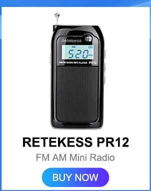 RETEKESS V115 Radio FM AM SW Portable Radios Rechargeable  Radio Batteries multiple bands  USB Recorder Speaker for Elders TX32