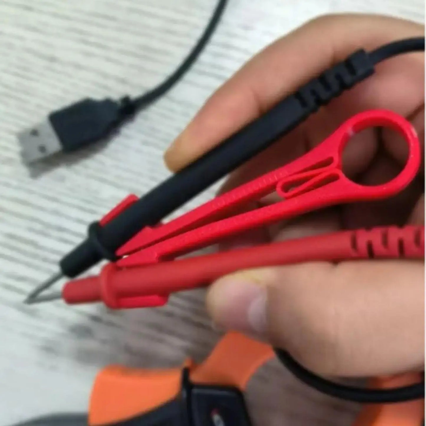 Multi meter probe holder tester probe clamping tool electrical testing power supply maintenance accessories DIY essential