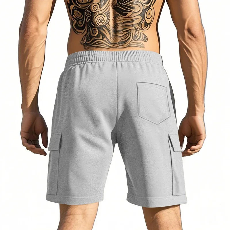 Sports five-point pants men's summer breathable and skin-friendly loose squat jogging casual multi-pocket tooling shorts