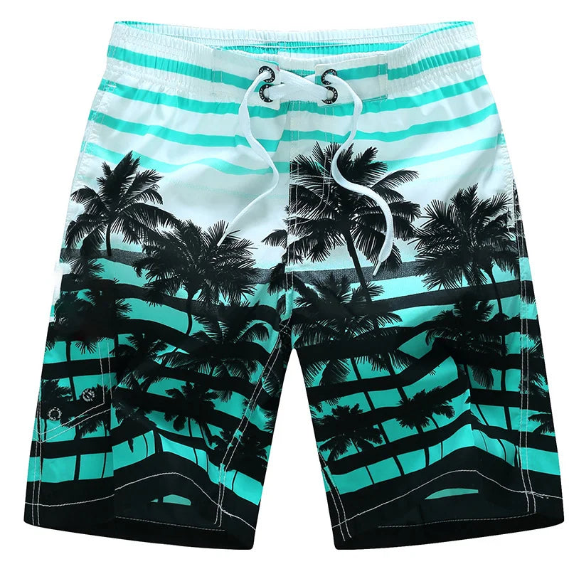 Coconut Tree Mens Swimwear Beach Shorts Surf Board Shorts Sportwear Pant Boy Short Swimsuit Kids Summer Briefs Swimming Trunks