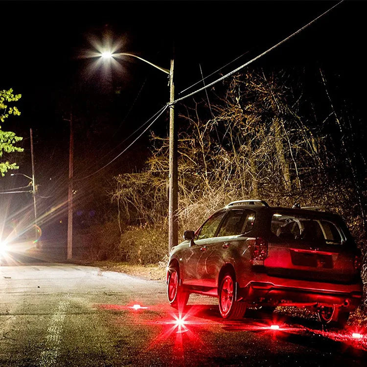 9 Modes 12Led Flares Emergency Lights Road Safety Beacon Disc Flashing Warning Light With Magnetic Roadside Warning Flasher