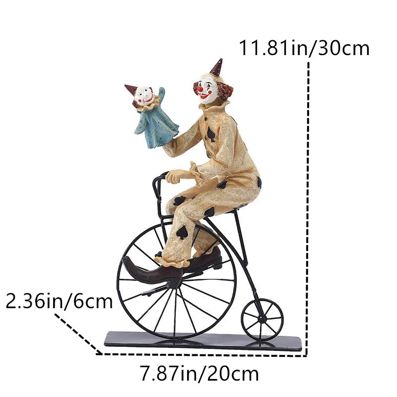 Decorative Sculptures For Home Modern Resin Statues And Figurines Living Room Decoration Desktop Table Circus Clown Ornaments