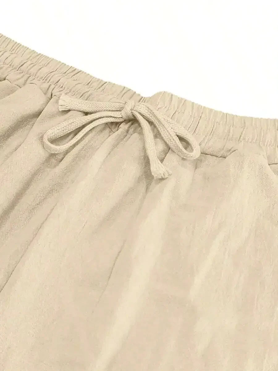 Men's Linen Wide Leg Casual Pants Are Loose Fitting, Breathable And Comfortable, Suitable For All Seasons And Versatile