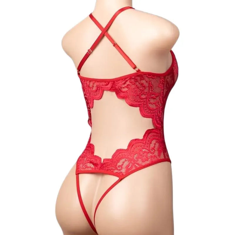 Transparent Sexy Lingerie For Women Sexsi Erotic Underwear Naughty Outfit Lace Open Crotch Porn Lingerie Set Bodysuit Lingerie