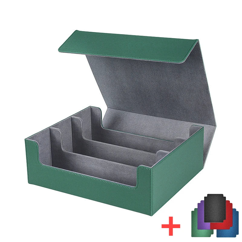 Storage Box For 1800+ Trading Cards PU Leather Commander Card Deck Case Magnetic Closure Card Holder Fits for Magic Game Cards