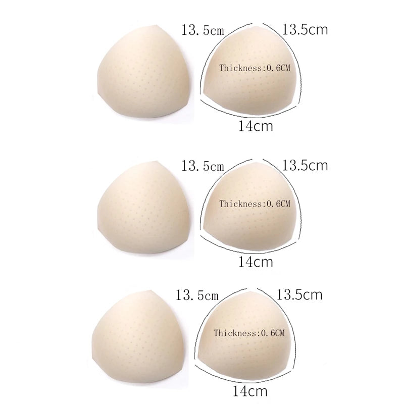 1/2/3Pair Removeable Push Up Pads Bra Pad Triangle Bra Padding Inserts Chest Cups Pads for Swimsuit Bikini Padding Intimates