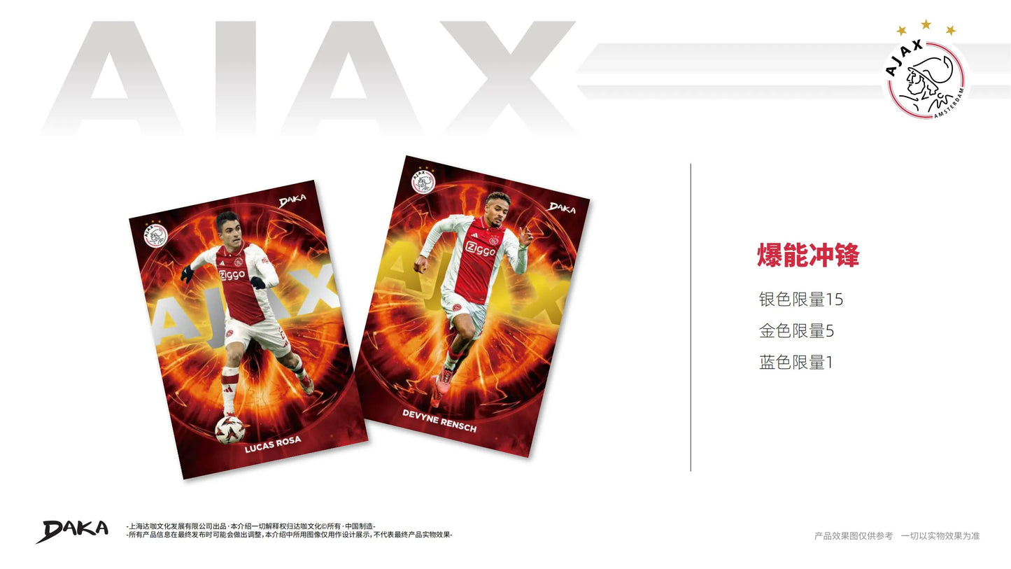 DAKA 2024-25 Season Ajax Football Club Official Star Card Legendary Player and Active Player Signature Cards Fan Collection Gift