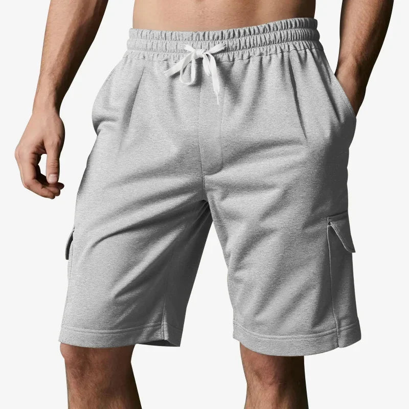 Sports five-point pants men's summer breathable and skin-friendly loose squat jogging casual multi-pocket tooling shorts