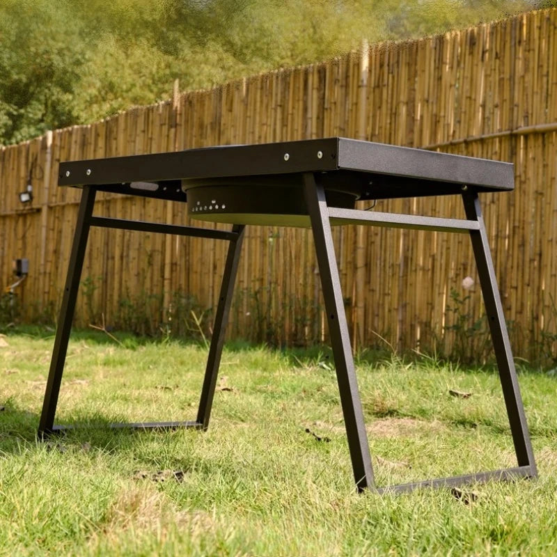 Black Modern Outdoor Table Bistro Firepit Garden Lounge Outdoor Table Portable Lawn Salon De Jardin Exterieure Patio Furniture
