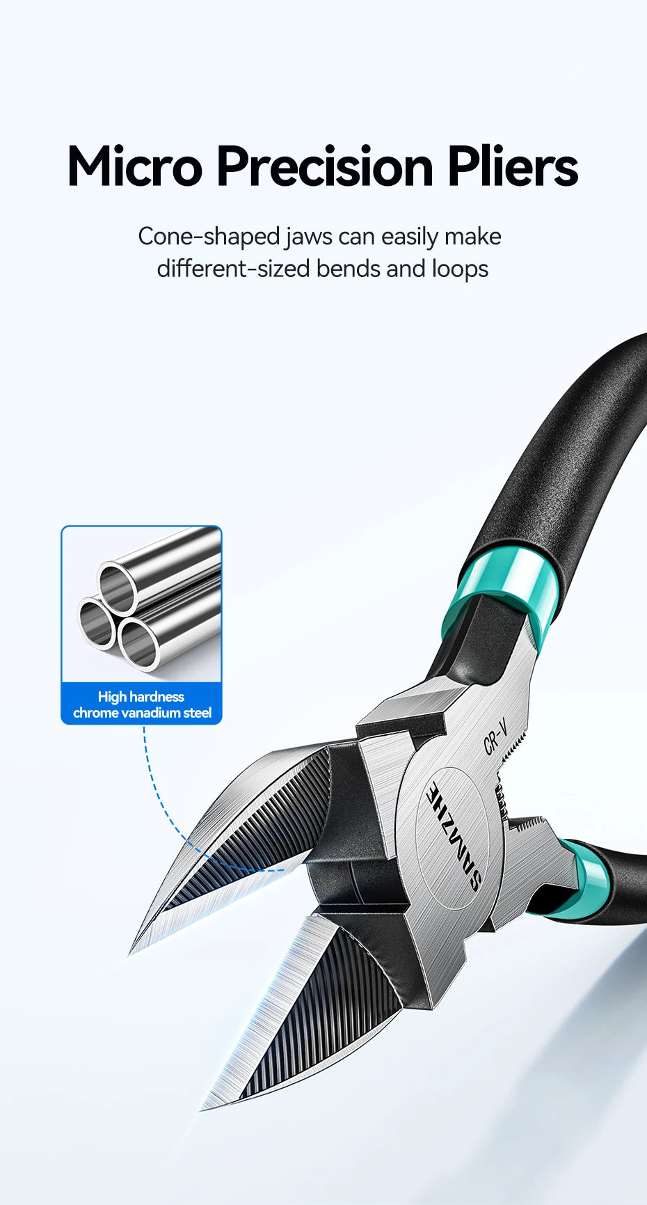 SAMZHE Pliers Multi Functional Tools Electrical Wire Cable Cutters Cutting Side Snips Flush Stainless Steel Nipper Hand Tools