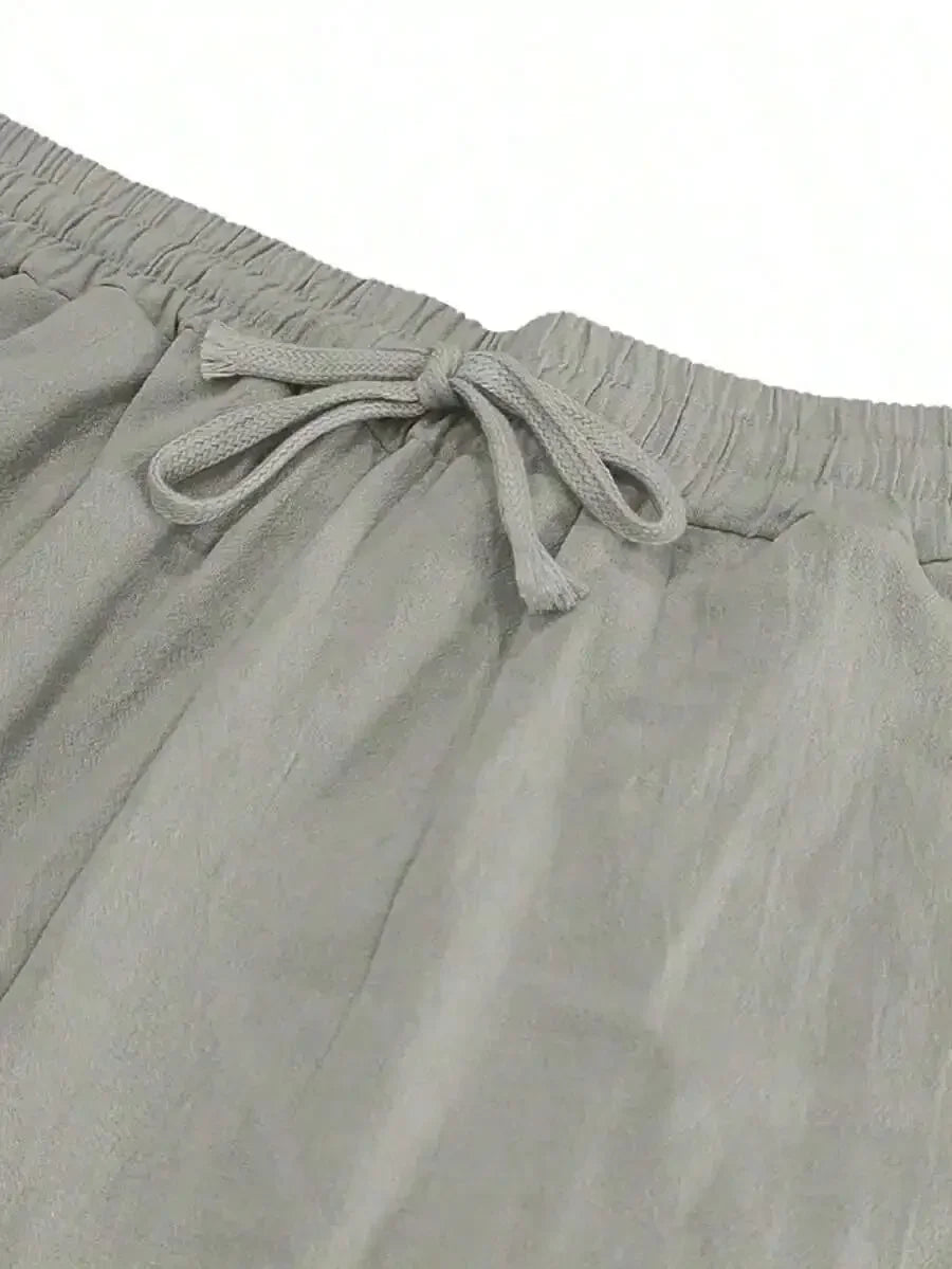 Men's Linen Wide Leg Casual Pants Are Loose Fitting, Breathable And Comfortable, Suitable For All Seasons And Versatile