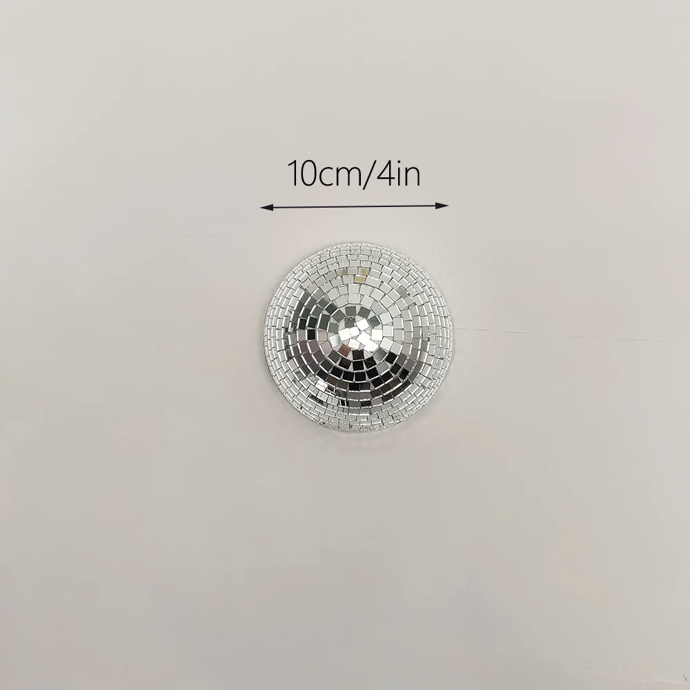 Wall Disco Ball Mirrored Designs Metallic Home Decor Mirror Ball Decoration For Wedding Disco Ball Semicircle Home Wall Art