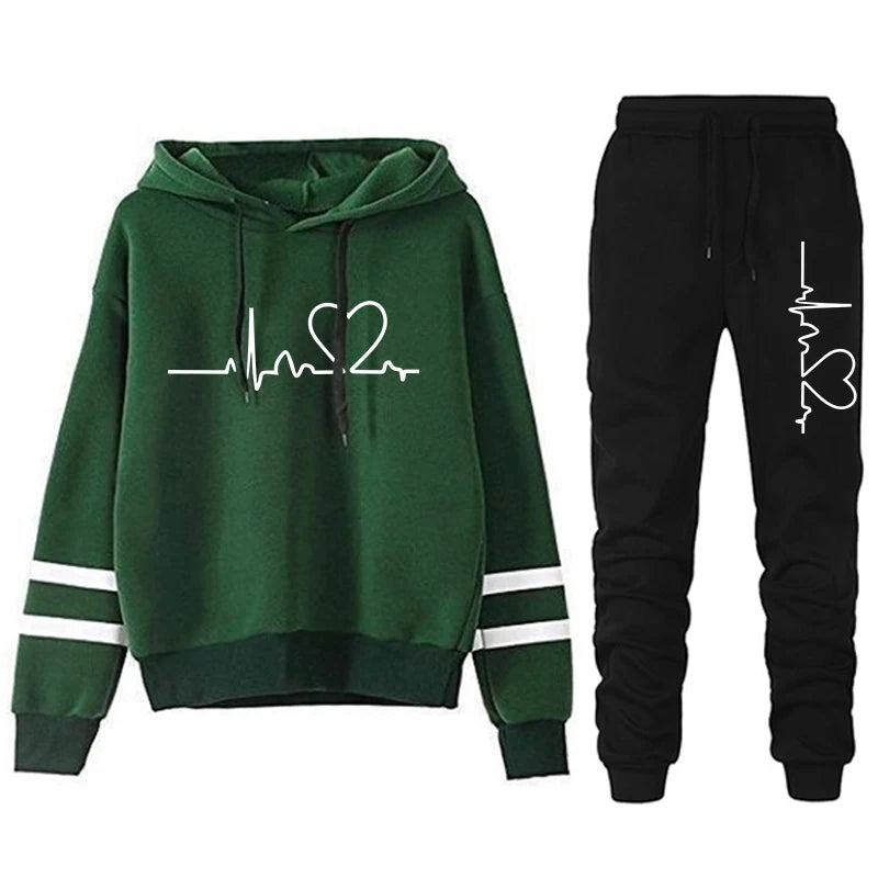 Womens Tracksuit Casual Stripe Versatile Sweatshirt Black Sweatpants Loose Print High Quality Outfits Single Piece Hoodies Pants