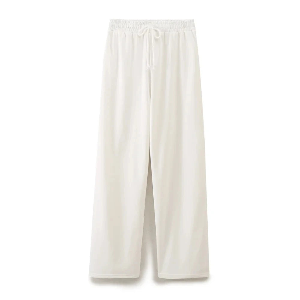 HH Summer Women Casual T Shirt Pant Sets Elegant Pink O Neck Short Sleeve T-Shirt + Drawstring Loose Trousers Spring Suit