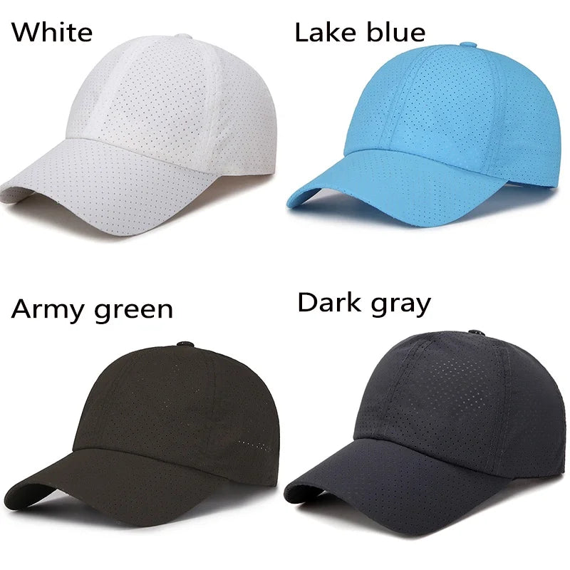 2023 New Summer Men Women Snapback Quick Dry Mesh Baseball Cap Sun Hat Bone Breathable Hats Adjustable outdoor hat