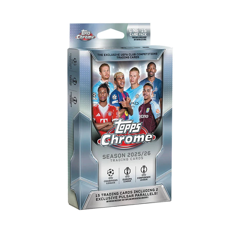New 2026 Topps Chrome Soccer Club Competitions Hanger Value Box Trading Collection Card Currently in stock