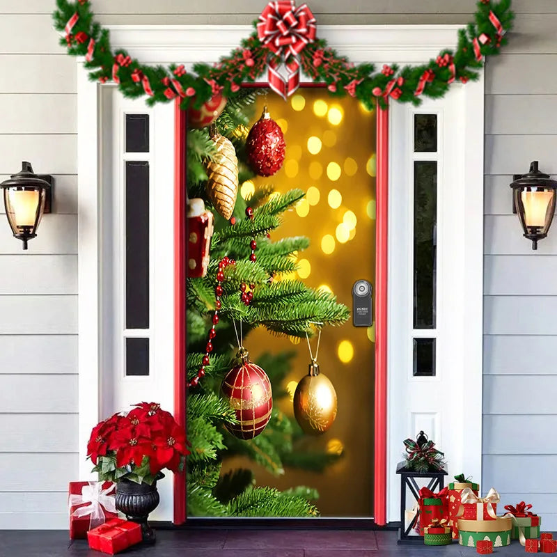 Halloween Decoration Door Curtain Cartoon Ghost Pumpkin Reindeer Home Horry Hanging Ornament Dream Party Entrance Navidad